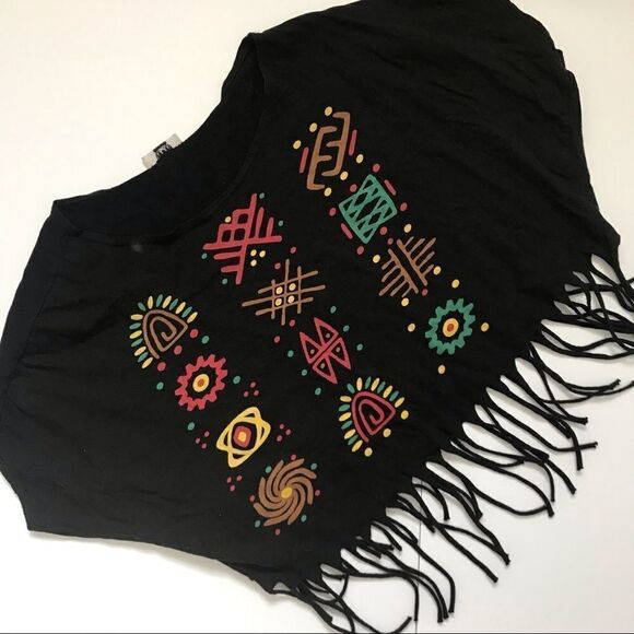 ASSA Cropped Fringed Top Size SM - Picture 3 of 7